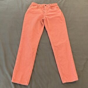 Kickers Pants Womens 28 Pink Corduroy Straight Leg 100% Cotton Classic Vintage